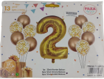 Casey 13pc Rose Gold and White Balloon Set Nr.2