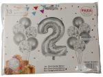 Casey 13pc Silver and White Balloon Set Nr 2