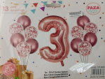 Casey 13pc Rose Gold and White Balloon Set Nr 3