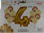 Casey 13pc Gold and White Balloon Set Nr 4