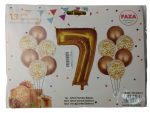 Casey 13pc Gold and White Balloon Set Nr 7