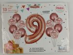 Casey 13pc Rose Gold and White Balloon Set Nr.9