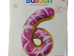 Casey 102cm Donut Balloon Number 6