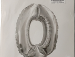 Casey 102cm Silver Balloon Number 0