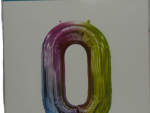 Casey 102cm Rainbow Balloon Number 0