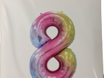 Casey 102cm Rainbow Balloon Number 8