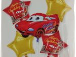 Casey 5pc Blue and Gold Themed Birthday Balloon Set