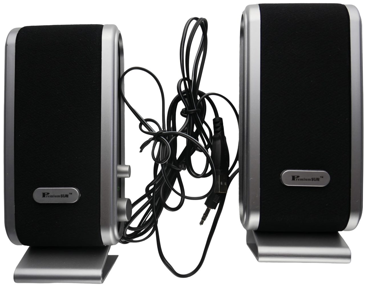 UniQue USB Multimedia Speakers Black & Silver