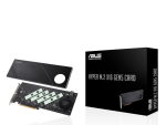ASUS Hyper M.2 x16 Gen5 Card (PCIe 5.0/4.0) supports up to four NVMe M.2