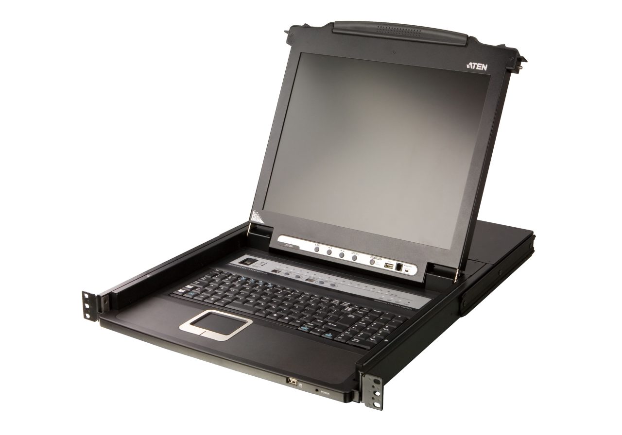 Aten 16-Port 19'' VGA LCD Integrated USB/PS2 Combo KVM with an Extra Console