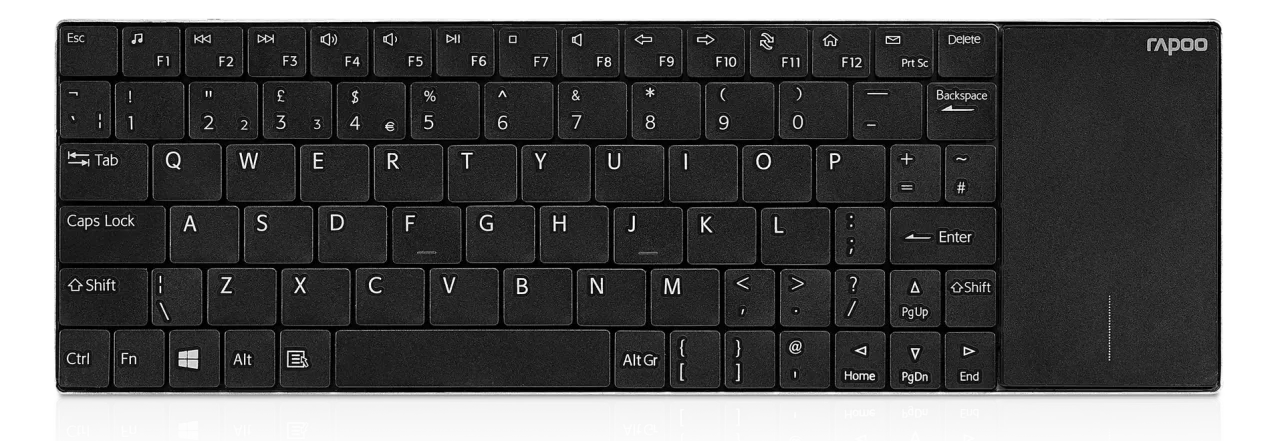 Rapoo E2710 Wireless Multi-Media Keyboard with Touchpad