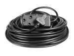 Ellies Electronics Extension Lead with Side by Side Coupler - Black