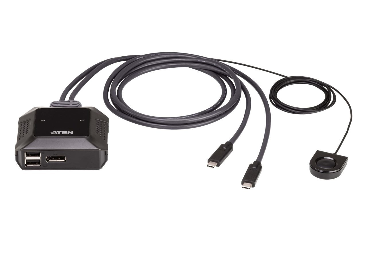 Aten 4K DisplayPort & USB-C with Remote Port Selector 2-Port KVM Switch