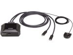Aten 4K DisplayPort & USB-C with Remote Port Selector 2-Port KVM Switch