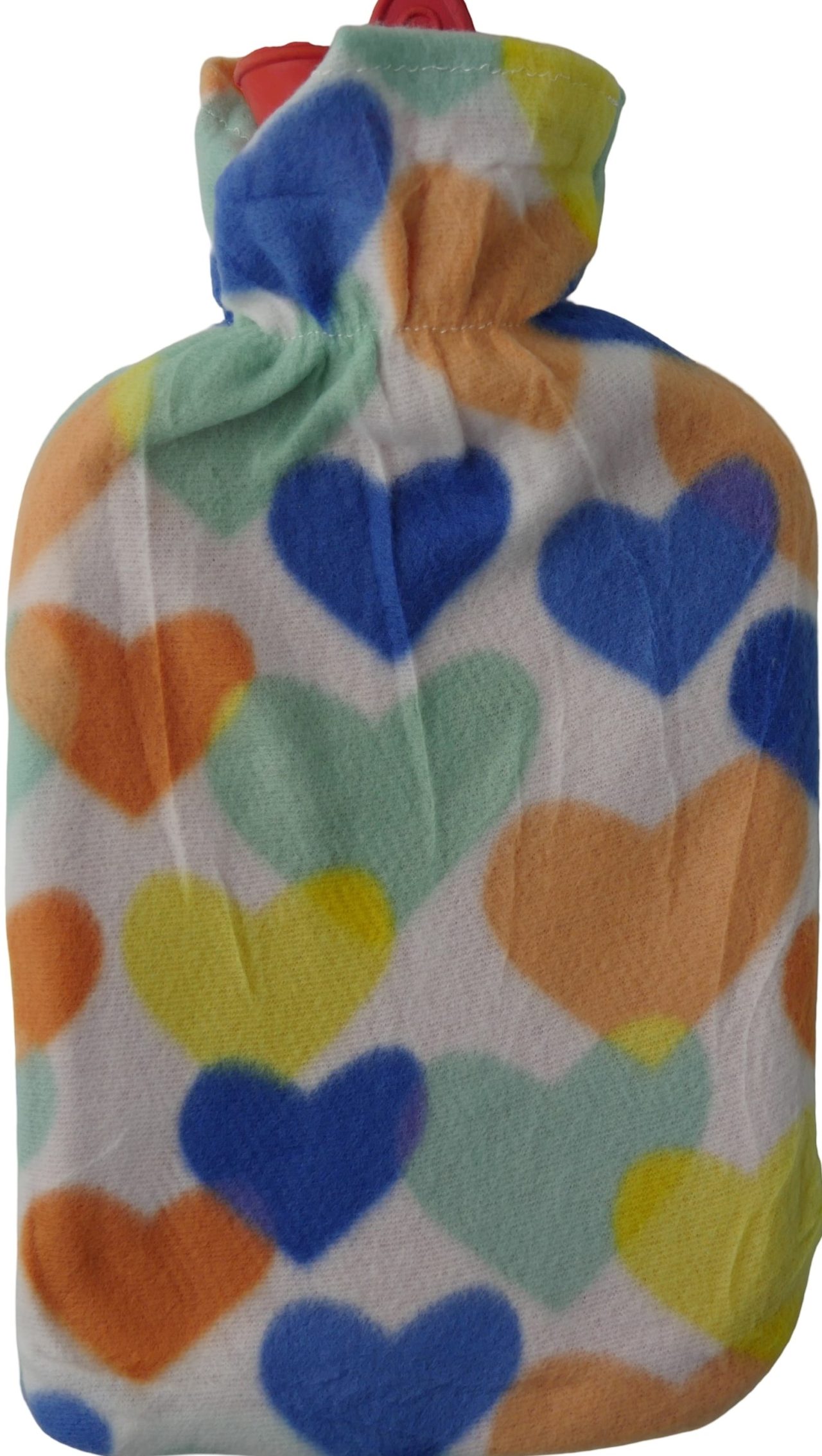 Casey Deluxe Rubber 2 Litre Hot Water  Bottle  White Heart