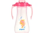 Pigeon Tall Straw Bottle 300ml 9m+ - Pink