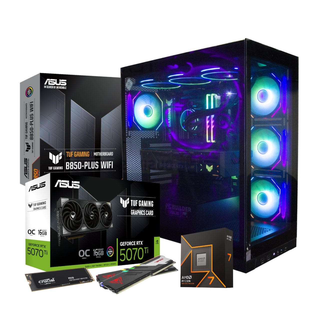 PCBuilder Valour Gaming PC | AMD Ryzen 7 9700X | 32GB (2x16GB) | 1TB | Windows 11 Home