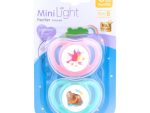 Pigeon MiniLight Medium Bee/Hedgehog Pacifier 6+ Months - 2 Pack