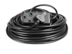 Ellies Side by Side Light Duty Extension Lead-20M-BK