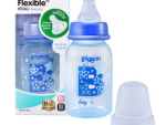 Pigeon - Blue Flexible Bottle Std Neck Circles - 120ml