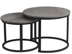 Everfurn Indus Nesting Coffee Table Ash Grey Extra Large 2 Piece