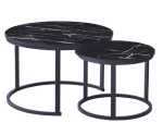 Everfurn Indus Nesting Coffee Table Black 2 Piece