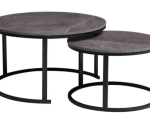 Everfurn Indus Nesting Coffee Table Marble Grey 2 - Piece