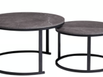 Everfurn Nile Nesting Coffee Table Marble 2 Piece