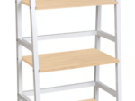 Everfurn Orchid Bookshelf with Powder Coated Steel Frame
