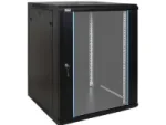 Zone Lite 15U 500mm Black Wall Mount Black Cabinet