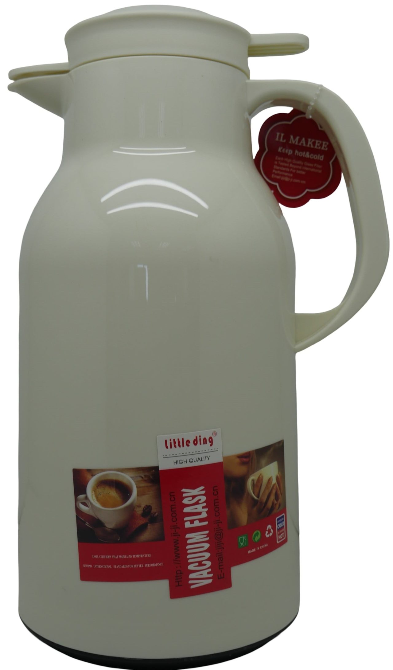 Casey Little Ding 1.3L Flask Jug in White