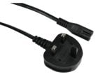 3 Pin UK Figure 8 0.75mm x 2 core Flat Black