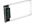 CipherX 2.5" Transparent HDD/SSD Enclosure (SATA to USB 3.2 Type-C- (up to 9.5mm) w/Smart LCD Display Enclosure