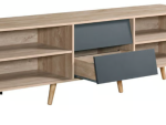 Everfurn Everest Tall TV Stand 2 Drawers