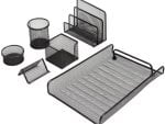 DLOffice 6PC Office Set Black Steel