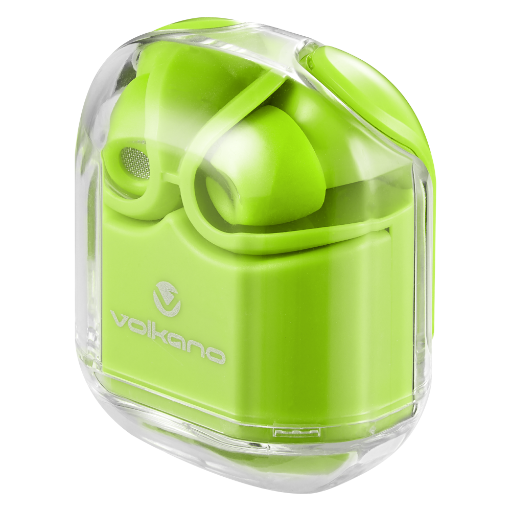 Volkano Crystalline Series TWS Earphone - Neon Hardbox