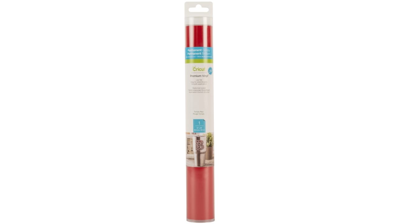 Cricut Heat transfer vinyl roll, Type: Smooth heat transfer vinyl, Product colour: Red. Width: 122 mm, Length: 305 mm