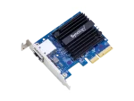 Synology E10G18-T1. Internal. Connectivity technology: Wired, Host interface: PCI Express, Interface: Ethernet. Maximum data transfer rate: 10000 Mbit/s. Product colour: Black, Blue