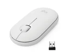 Logitech Pebble M350 Wireless Mouse - Off White- 2.4GHZ/BT - N/A