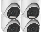 4x Annke 3K(5MP) TVI Audio & Smart Dual Light Turret Camera (Plastic) with power adapter & BNC cables