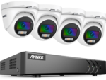 Annke 4CH 3K(5MP) Lite H.265+ Hybrid DVR + 4x 2MP TVI ColorVu Full Time Color Turret Camera + Cables