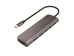 6-in-1 USB-C adapter ;2xUSB-A 3.1; 2xUSB-C 3.1; 1xHDMI 4K at 60Hz; 1xU