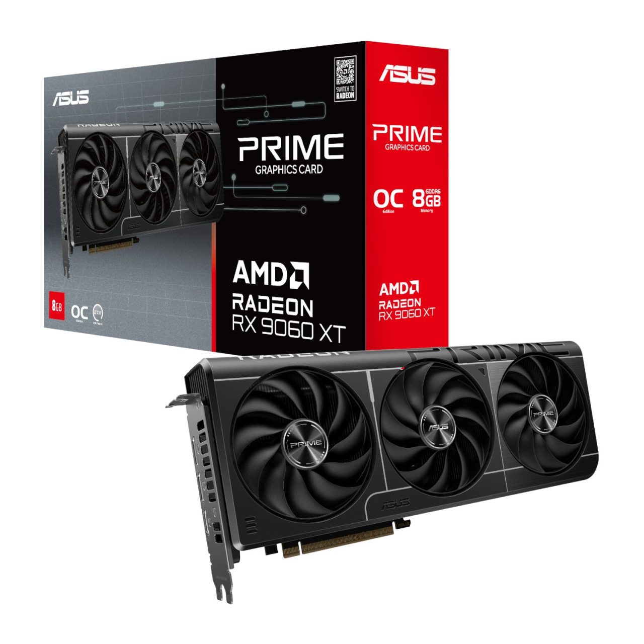 Asus Prime Radeon RX 9060 XT 8GB GDDR6 OC Edition Graphics Card