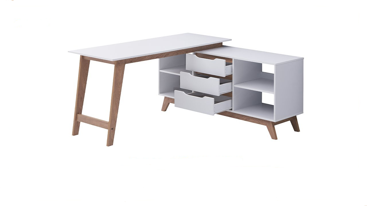 Everfurn Lunar Office Desk - 2 Boxes