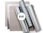 Cricut Holographic Vinyl; Silver Sampler - Permanent (6 ct)