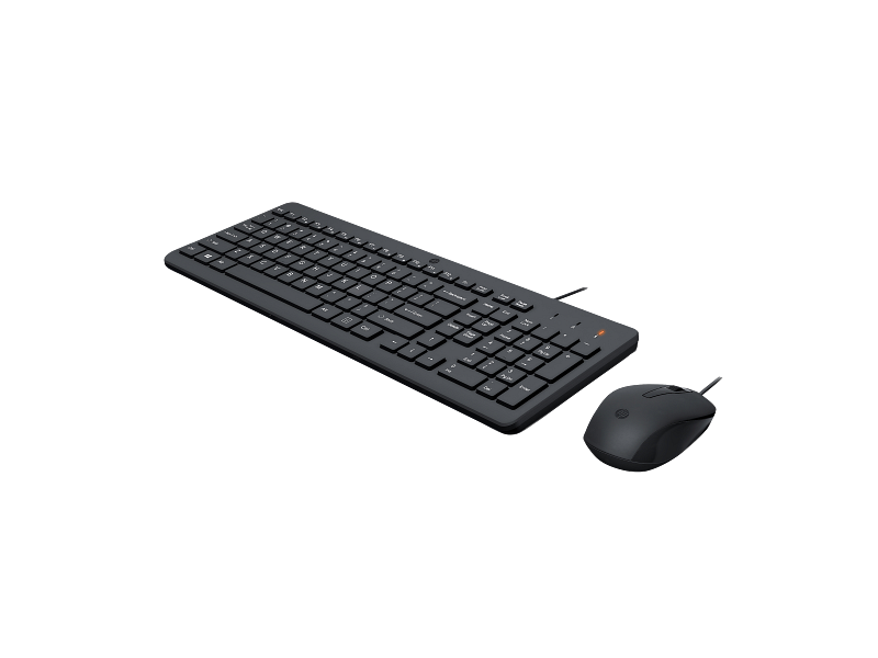 HP 150 Wired Mouse and Keyboard Combo English - Black