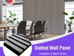 Slatted wall panel 600 x 2400 - Light oak