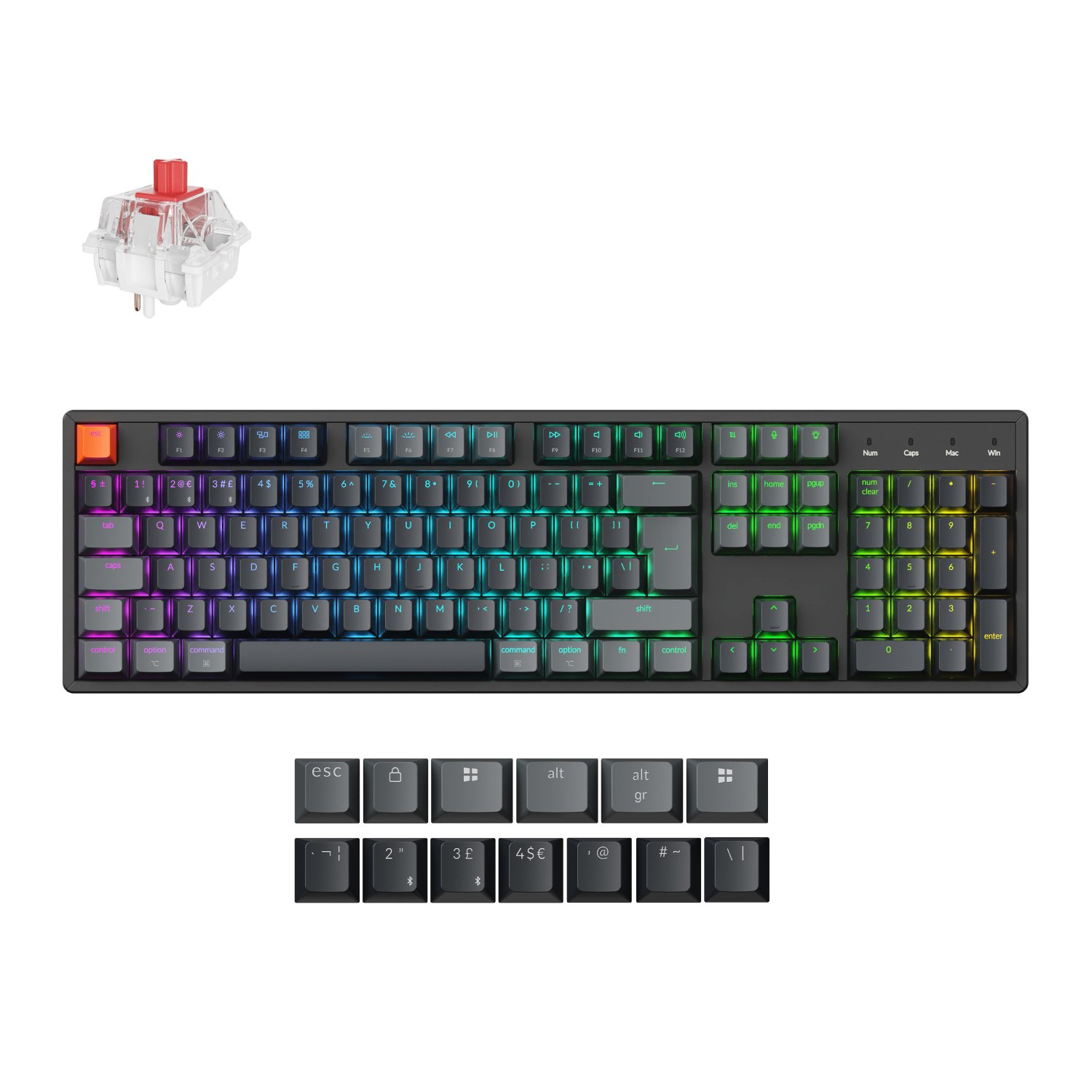 Keychron K10 QMK Full-size RGB Wireless Custom Mechanical Keyboard V.2