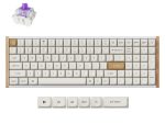 Keychron K4 HE 96% Magnetic Switch Hot-Swap RGB Wireless Keyboard - White (Wood + Aluminium)
