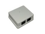 LinkQnet RJ45 CAT 6 Double Wall Mount Surface Box